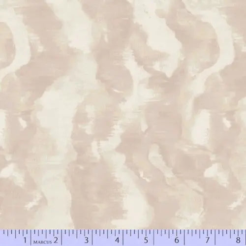 Tissu en coton à rayures ondulées beige naturel en largeur de 108 pouces par yard