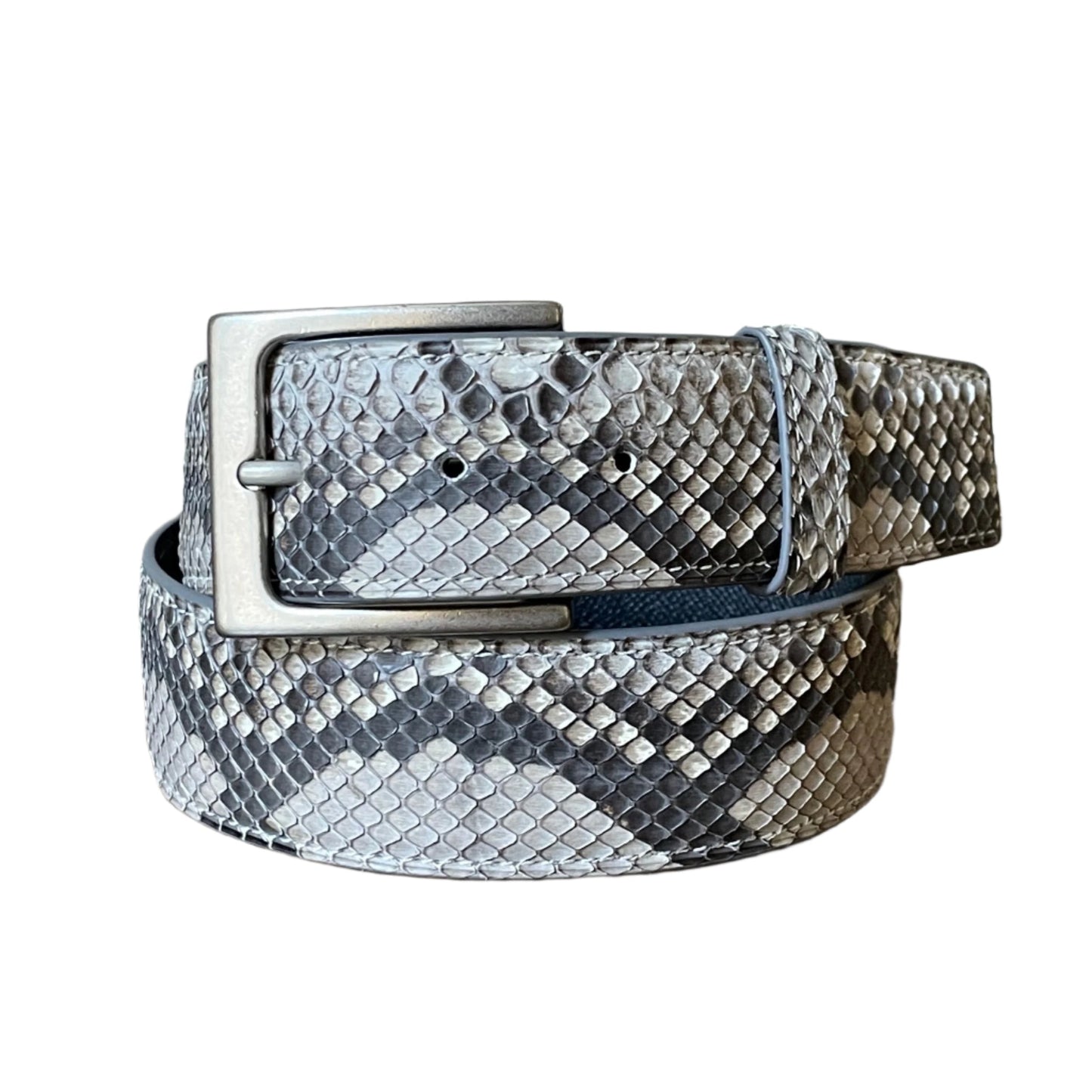 Natural Matte Python Full Skin Belt