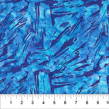 Navy Brushstroke Celebration Cotton Fabric - 44"/45" Per Yard