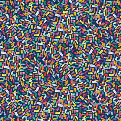 Navy Mingle Confetti Cotton Fabric - 44"/45" Per Yard