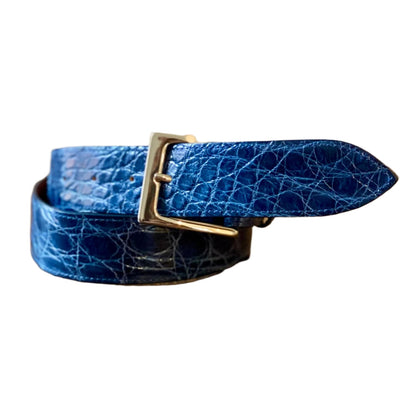 Navy Glazed Full Skin Belt