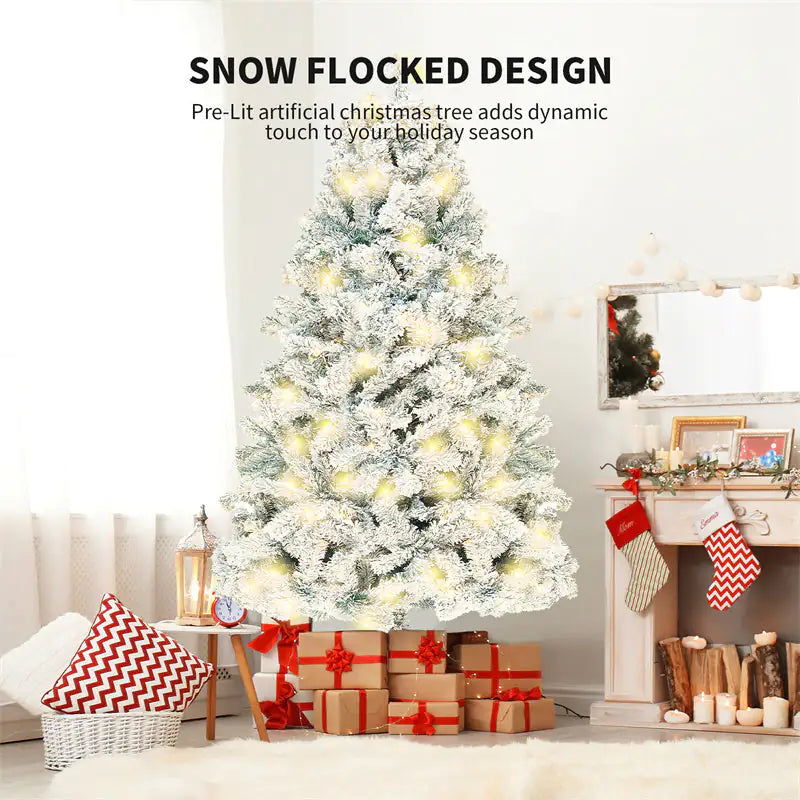 Elegant PVC Snow-Capped Christmas Tree for Holiday Decor