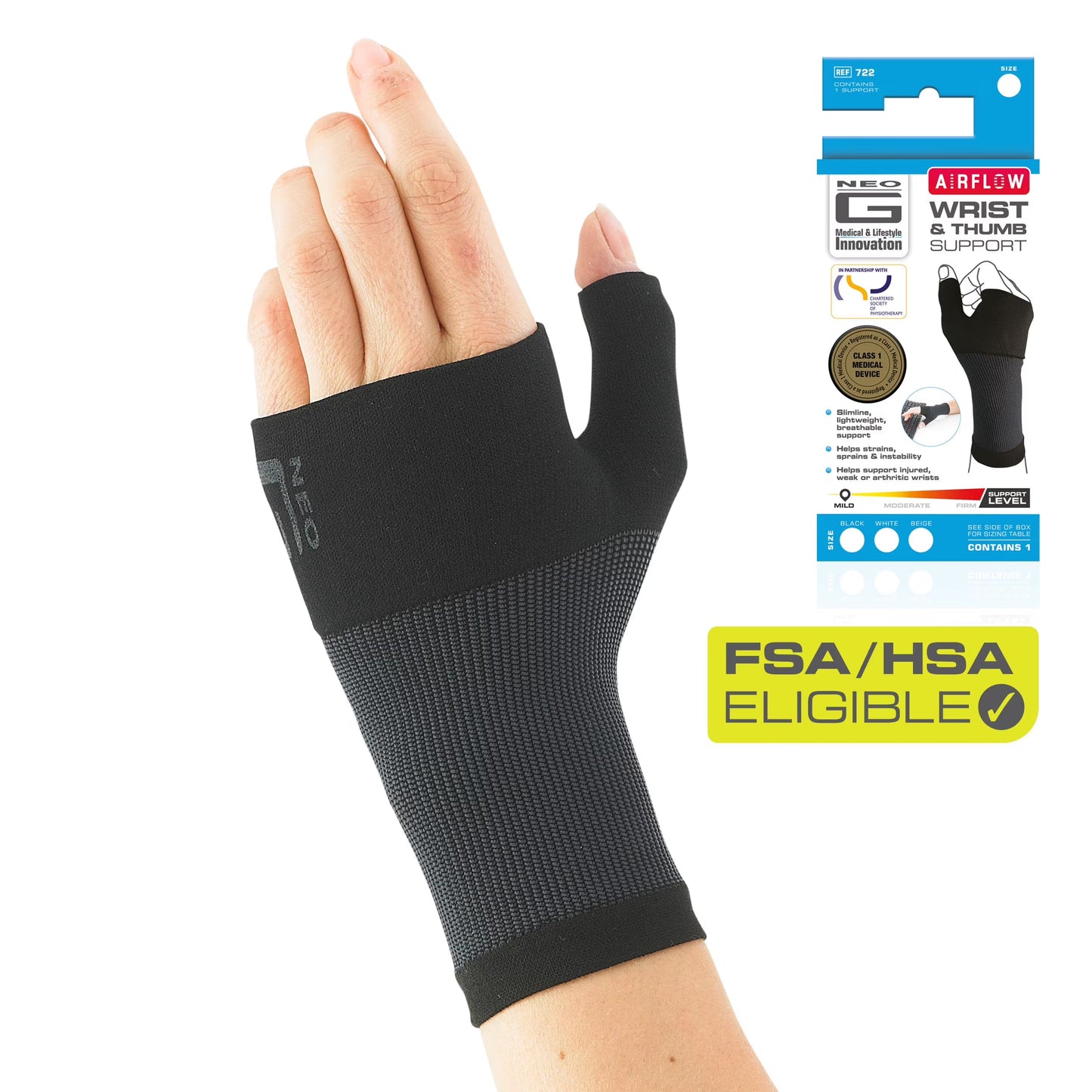 Support de poignet et de pouce Neo G Airflow - Taille L