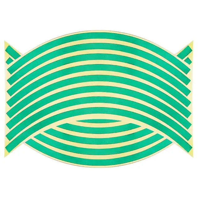 16 Piezas de Cinta Reflectante para Llantas de Autos y Motocicletas - 5 Colores