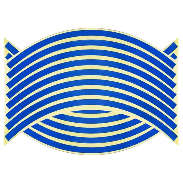 16 Piezas de Cinta Reflectante para Llantas de Autos y Motocicletas - 5 Colores
