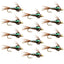 Premium Tungsten Bead Head Flashback Pheasant Tail Nymphs - 12 Pack, Size 16 - Korvel
