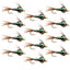 Premium Tungsten Bead Head Flashback Pheasant Tail Nymphs - 12 Pack, Size 14 - Korvel