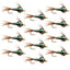 Premium Bead Head Flashback Pheasant Tail Nymphs - 12 Pack Size 12 - Korvel