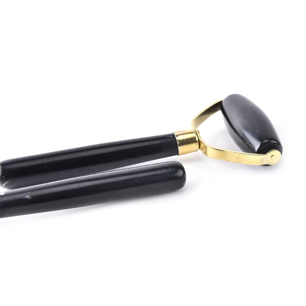 Natural Obsidian Quartz Face Massage Roller Practical Jade Facial Anti Wrinkle Body Head Portable Beauty Health Care Tools - Korvel