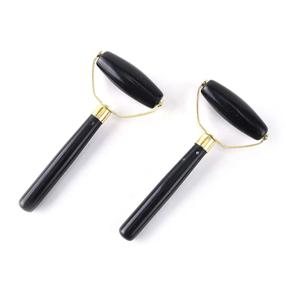 Natural Obsidian Quartz Face Massage Roller Practical Jade Facial Anti Wrinkle Body Head Portable Beauty Health Care Tools - Korvel
