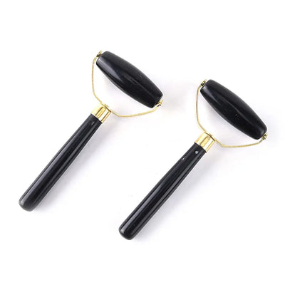 Natural Obsidian Quartz Face Massage Roller Practical Jade Facial Anti Wrinkle Body Head Portable Beauty Health Care Tools - Korvel