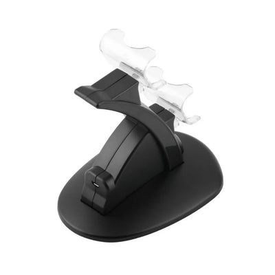 Dua USB Charging Socket Kit Charger Dock Stand Cradle For PS4 Console Controller Play Station Game Pad with USB Cable - Korvel