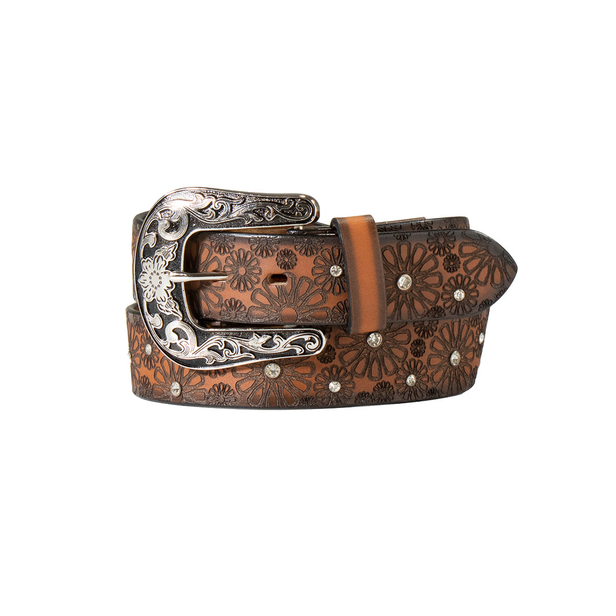 Elegant Brown Daisy Women's Belt by Nocona - Korvel