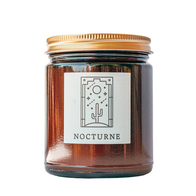 Nocturne Fine Fragrance Candle – Wild Geranium, Pistachio, Amber & Patchouli - Korvel