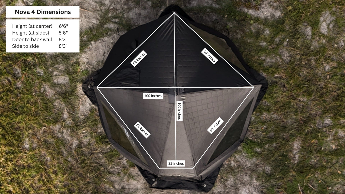 Nova 4 Sauna Tent Premium Package (4-person) - Korvel