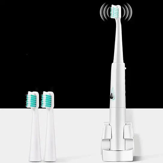 Cepillo de dientes electroacústico ultrasónico con dos cabezales de cepillo adicionales