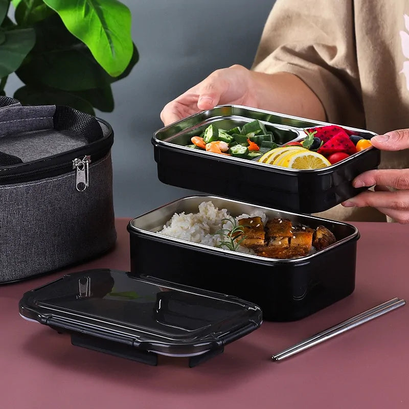 Premium Stainless Steel Two-Layer Lunch Box