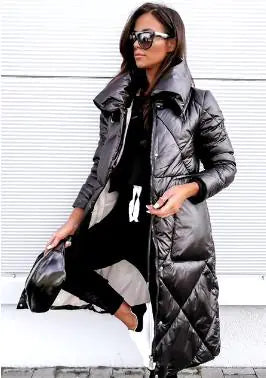 Abrigo Largo Elegante de Invierno para Mujeres