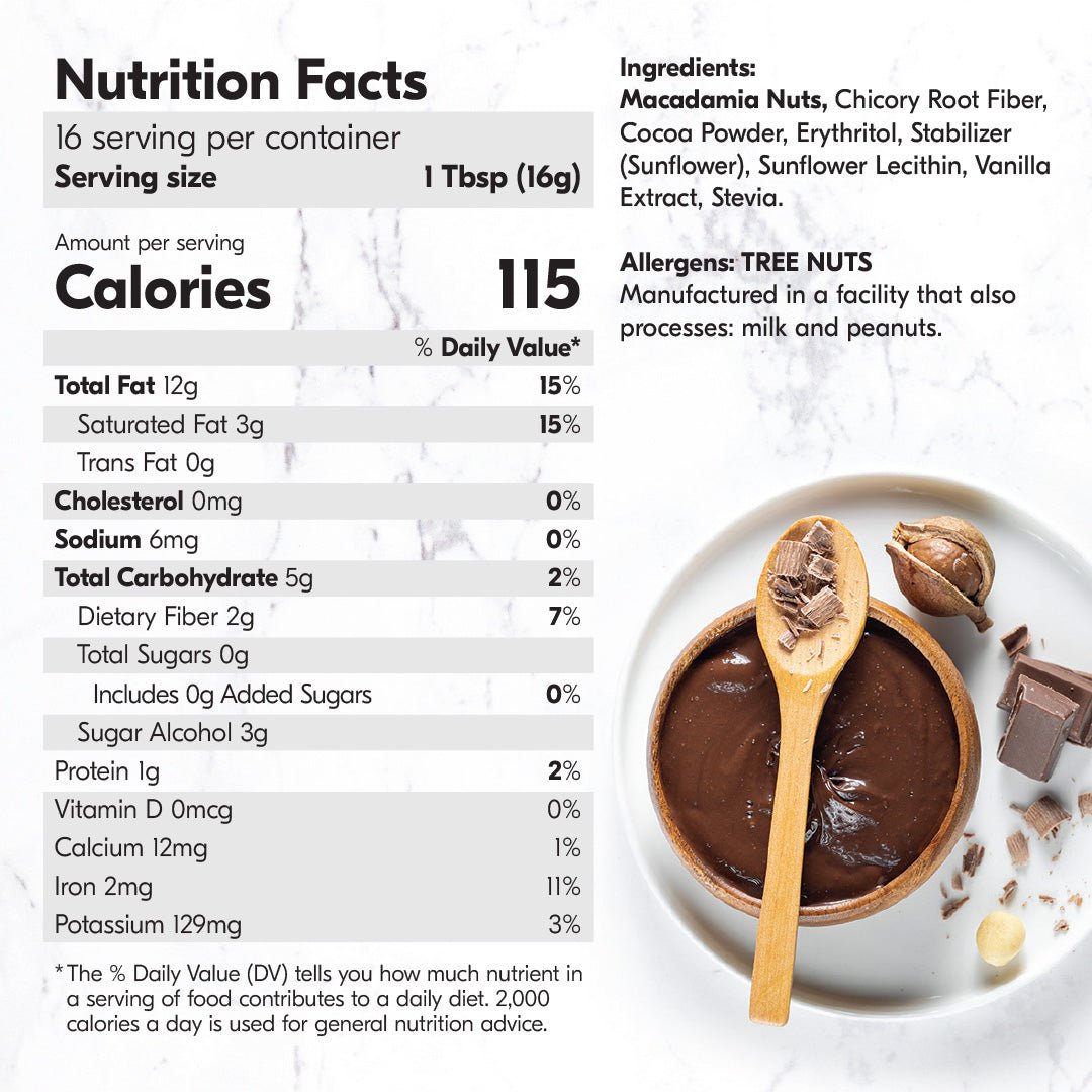 Mantequilla de nuez de macadamia con chocolate - Crema premium