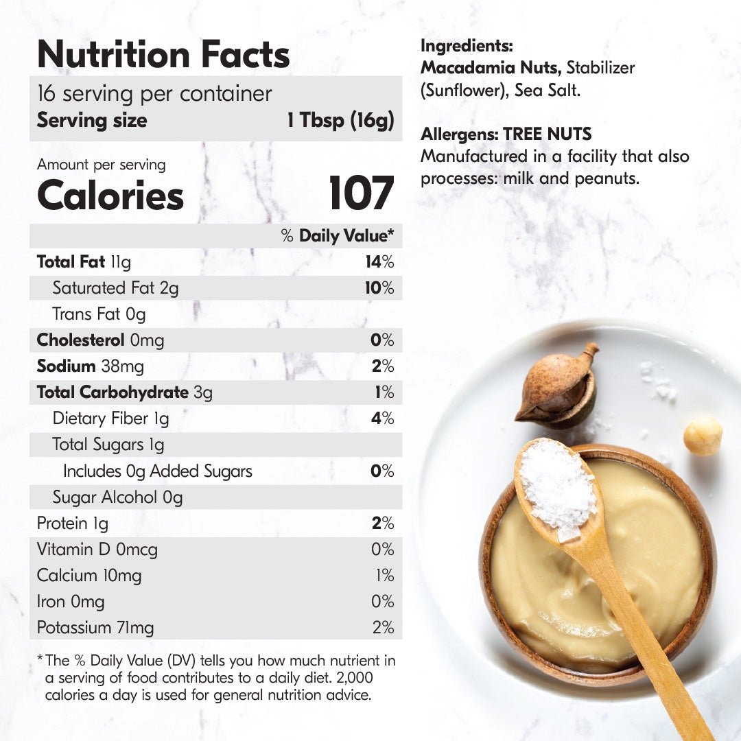 Premium Macadamia Nut Butter with Sea Salt