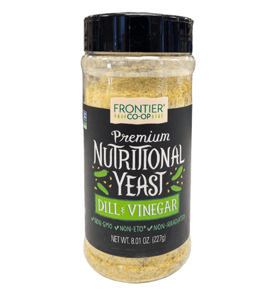 Frontier Co-op Nutritional Yeast Flavor Blends – Dill & ACV / Himalayan Salt & ACV