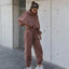 Ensemble de Sweat à Capuche et Pantalon en Fleece Chaud pour Femmes