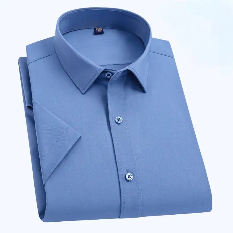 Hydrophobic Short Sleeve Business Shirt for Men