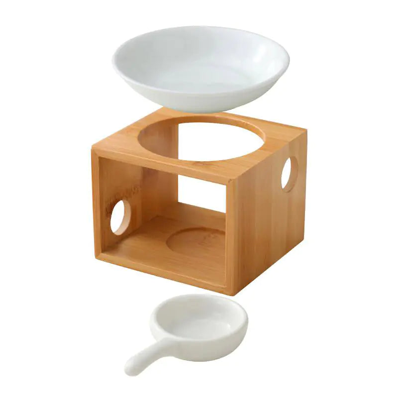 Difusor de Aroma de Bambú y Soporte para Velas