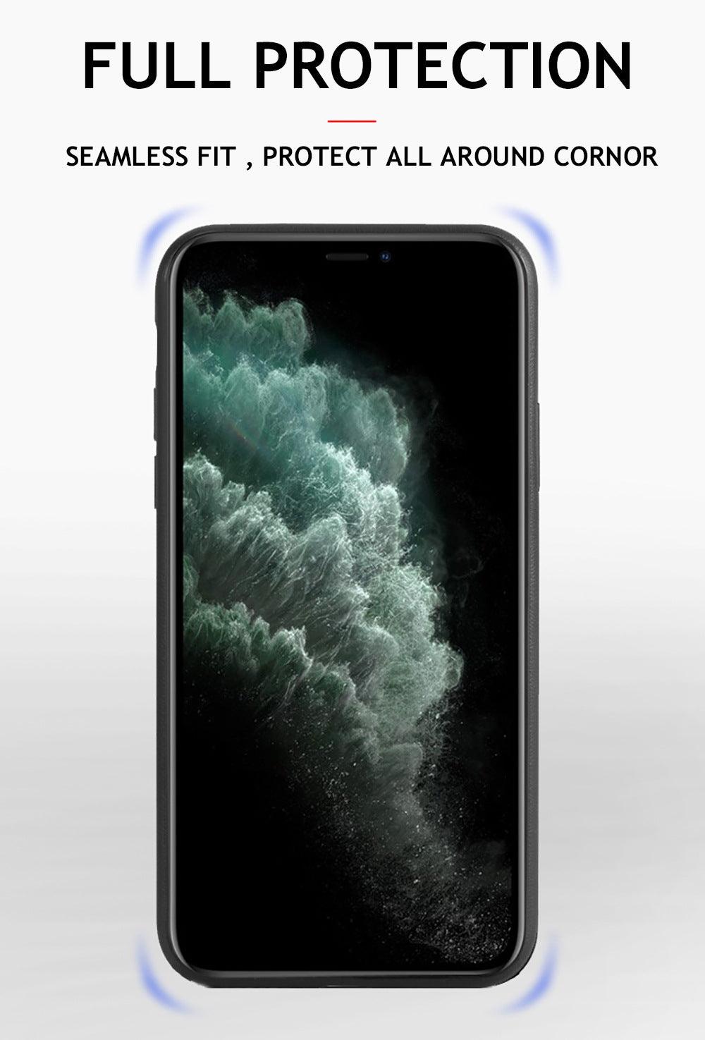 Coque de téléphone en cuir élégant en maille pour modèles d'iPhone
