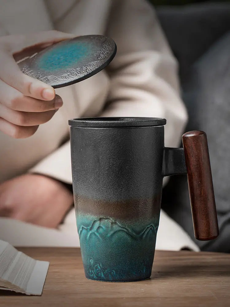 Ensemble de tasses à café en céramique rétro