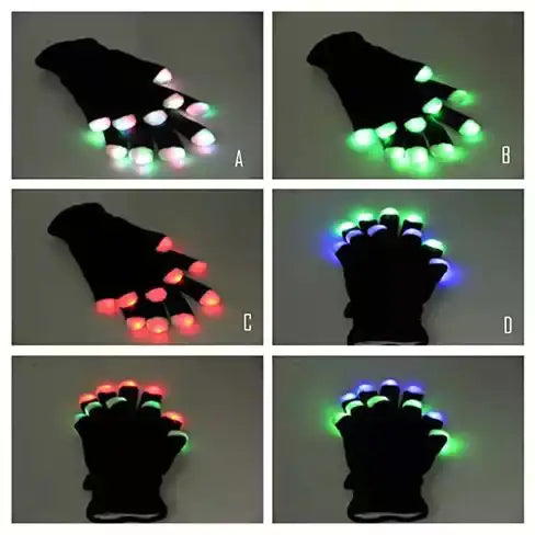 Jolly Glowing Gloves for Festive Fun