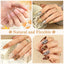 Short Almond Gel Nail Tips - 504pcs Half Matte Press-On Nails
