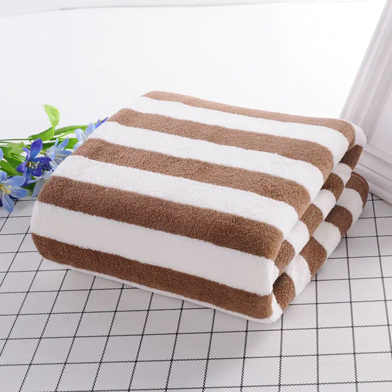 Coral Velvet Bath Towels - Luxurious Softness & Style