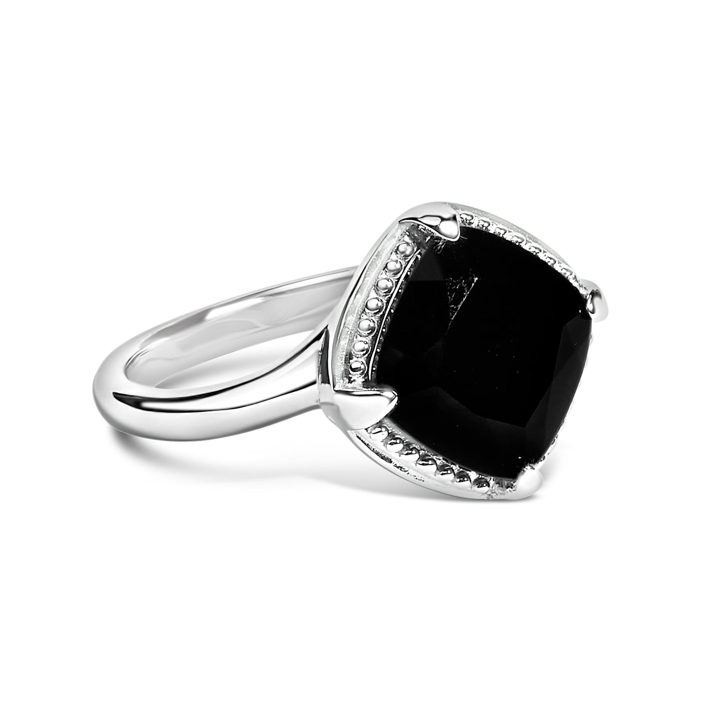 Ensemble de bijoux en argent sterling et onyx en forme de coussin de 3 pièces