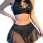 Ensemble de lingerie Lilosy Petite en résille avec bretelles et armatures - 5 pièces