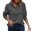 Loose Snake Bone Pattern Stand Collar Women's Sweater