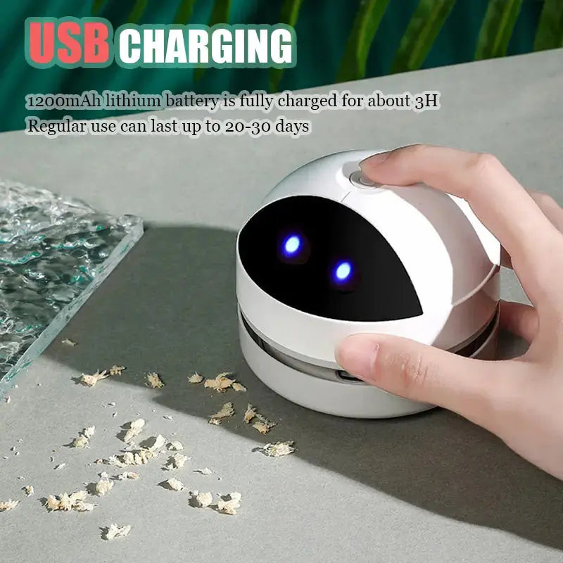 Mini aspiradora para limpieza de escritorio y mesa