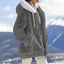 Manteau Zippé en Peluche pour Femmes - Grande Taille, Chaud et Doux