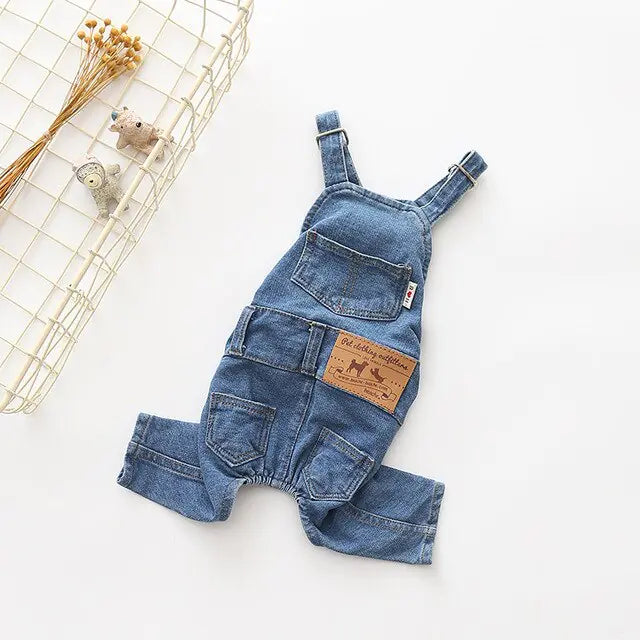Chic Denim Jumpsuits for Stylish Dogs