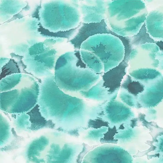 Tissu Large en Coton Opalescent Vert Clair Teal