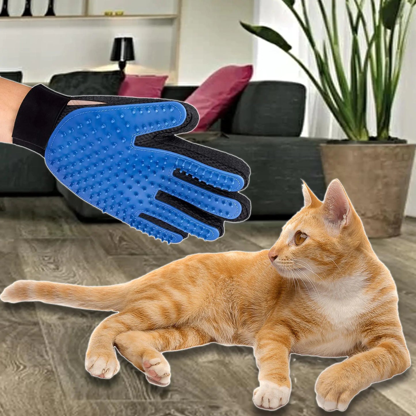 Gants de toilettage pour animaux de compagnie de qualité supérieure pour un retrait de poils sans ef