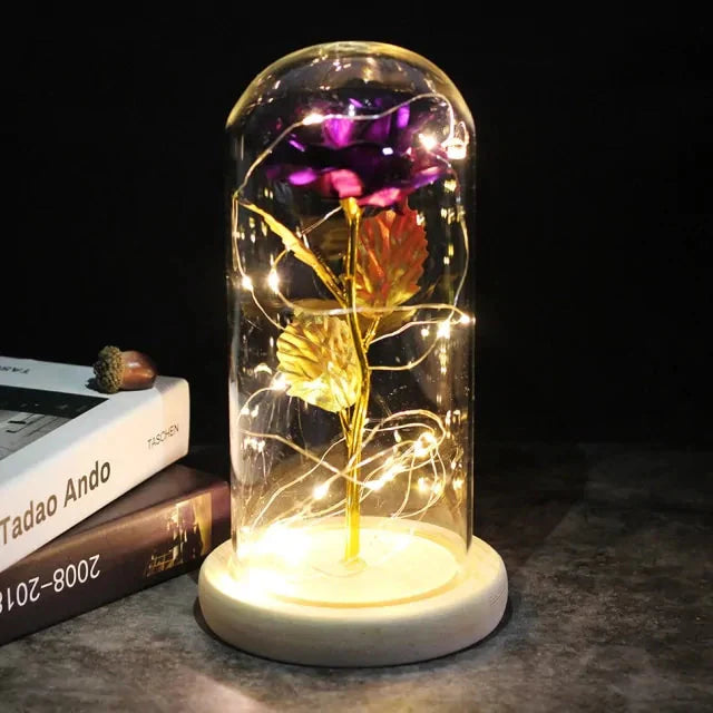 Enchanted Glass Rose Decoration for Home Decor