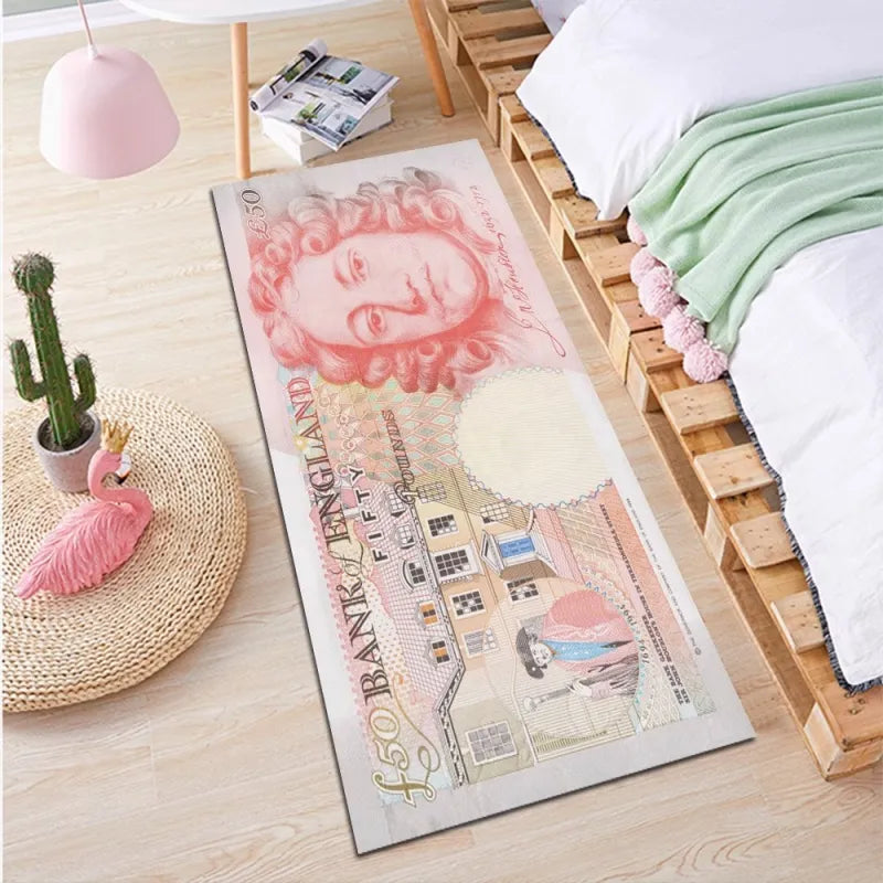 Alfombrilla Antideslizante con Patrón de Dólar