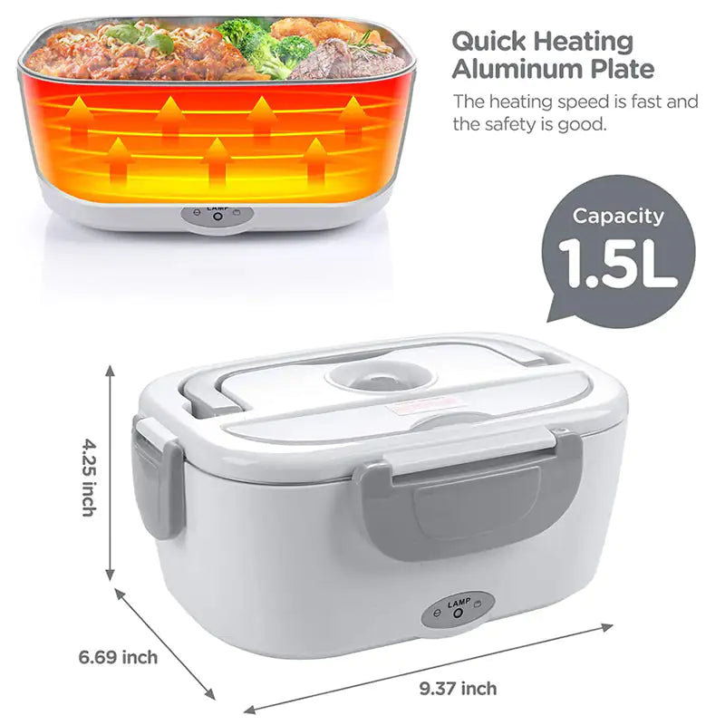 Caja de Almuerzo Eléctrica Portátil para Comidas sobre la Marcha