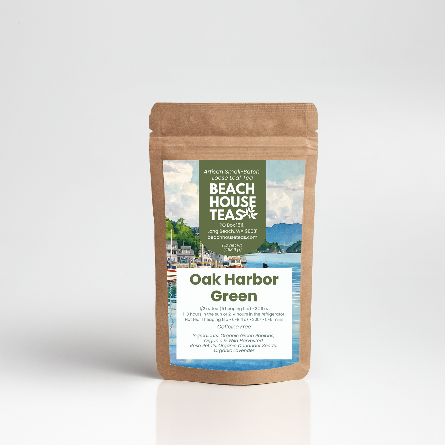 Mezcla helada verde Oak Harbor - té de hojas