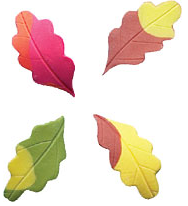 Oak Leaves - Gumpaste - Assorted Colors (256 Pieces)