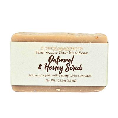 Natural Goat Milk Soap | Exfoliating Scrub | Oatmeal & Honey - Korvel