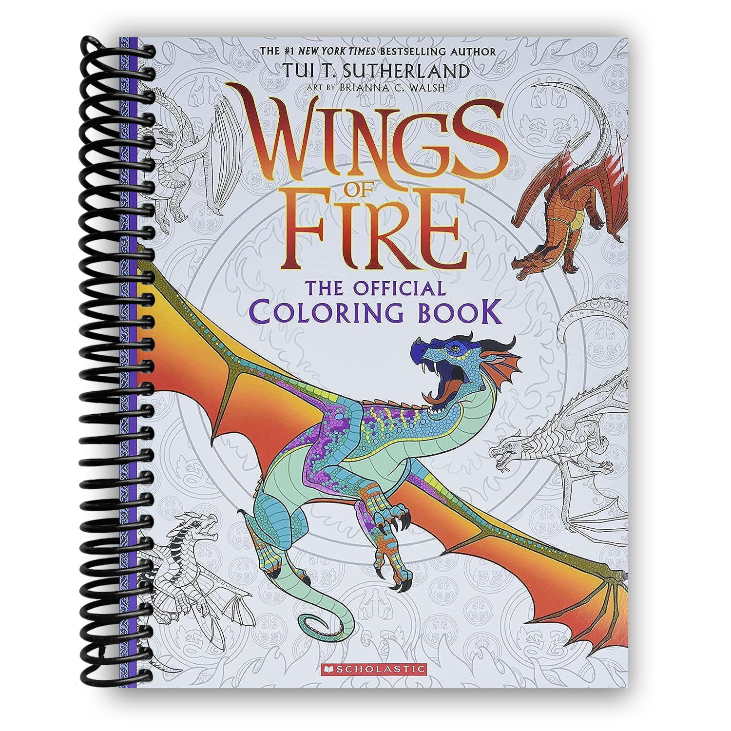 Official Wings of Fire Coloring Book(Spiral Bound) - Korvel