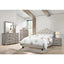 Lit Queen Size Contemporain avec Tête de Lit Réglable en Brun Clair