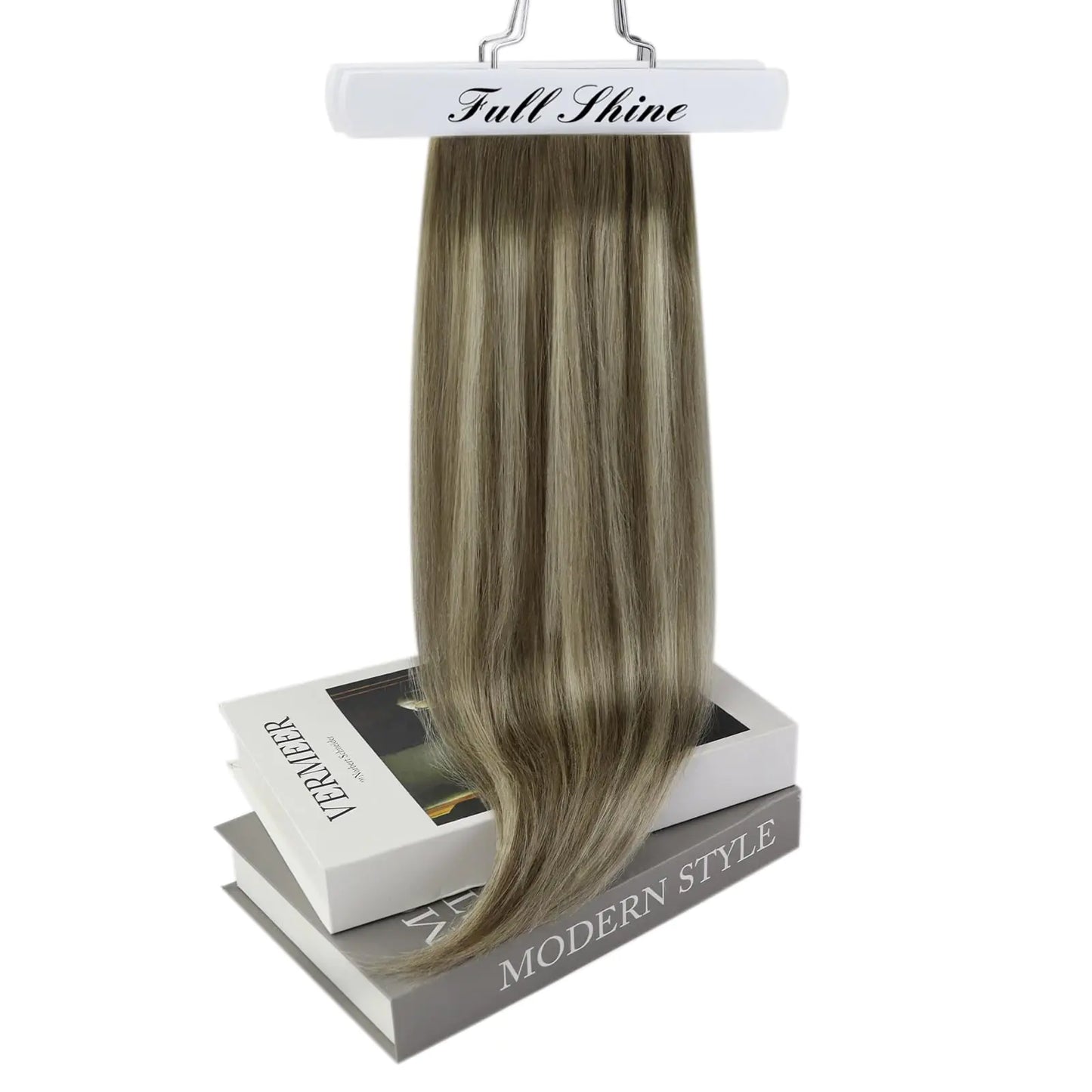 Extensiones de Cabello Humano Clip-In de 20 Pulgadas Full Shine - Ombre Cool Taupe